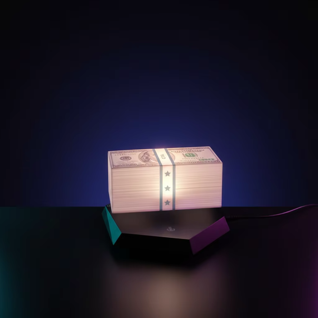 Glow District lamp in a bedroom night mode